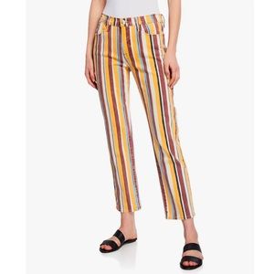 NWT FRAME LE HIGH STRAIGHT PAINTERLY STRIPE PANT